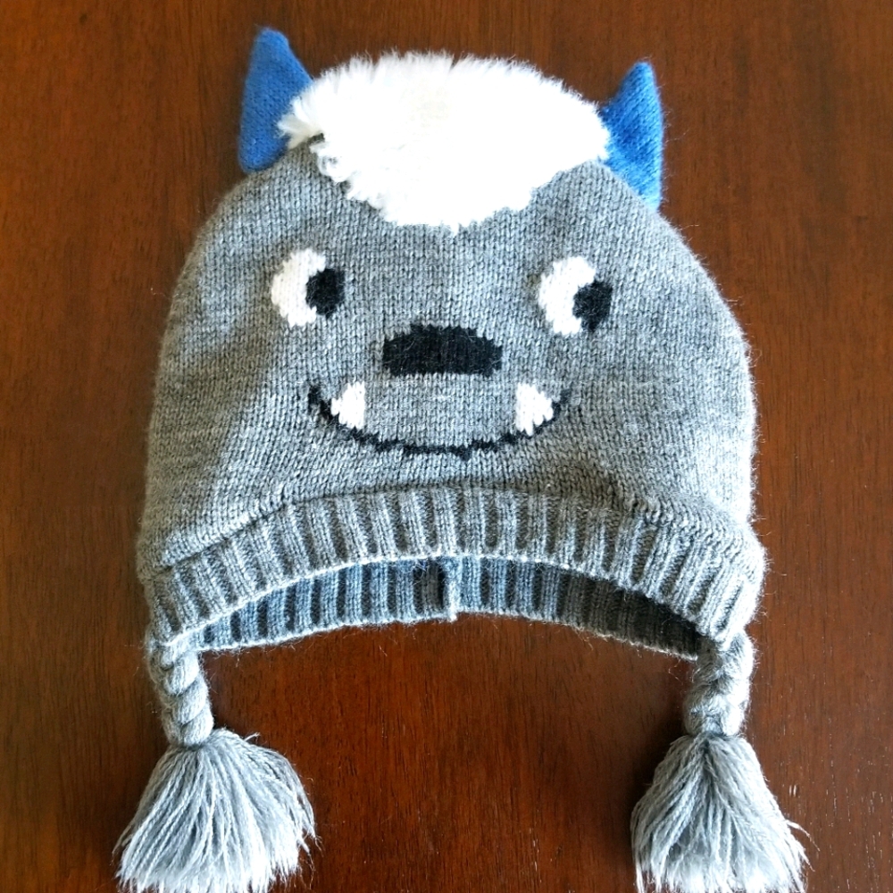 Monster Beanie Fleece Lined 12-24 Months